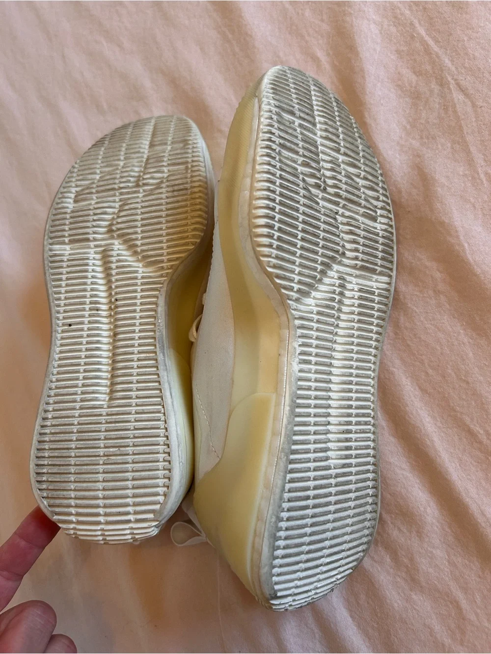 Adidas by Stella McCartney White Sneakers with Cream Accents